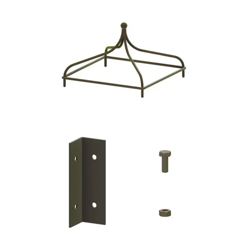Kit pour kiosque de jardin en métal coloris rouille Vitis in Situ - 180 x H 240 cm