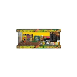 Kit terrarium complet pour tortues terrestres coloris noir Zoomed Reptihab – 76 x 30 x 30 cm