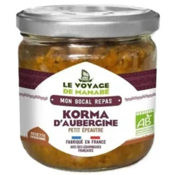 Korma d’aubergines et petit épeautre bio Le voyage de Mamabé - 330 g