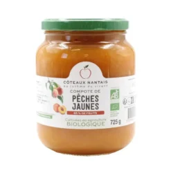 La Compote de Pêches Jaunes pot en verre 725g