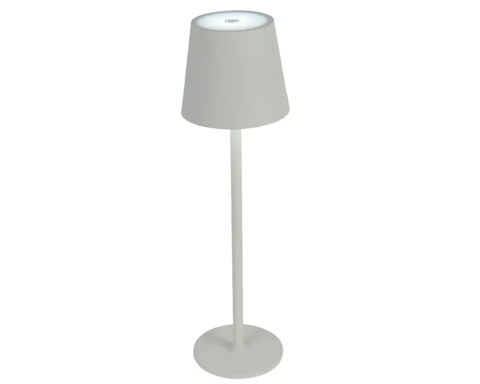 Lampe de table rechargeable coloris blanc à LED blanc chaud - Ø 11 x H 37 cm