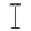 Lampe de table solaire Vivia avec USB coloris noir en aluminium - Ø 12,5 x 27 cm