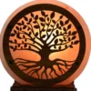 Lampe ronde orange au sel de l’Himalaya Idea for Project Arbre de la Vie
