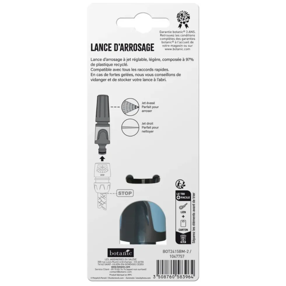 Lance d'arrosage botanic® avec jet réglable