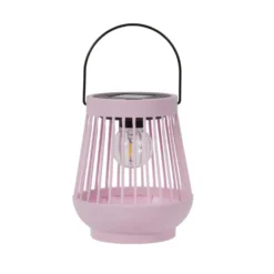 Lanterne solaire Viva! coloris multicolore en plastique effet blanc chaud - 15 x 13 x 13 cm