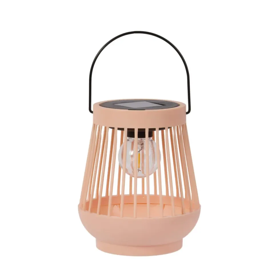 Lanterne solaire Viva! coloris multicolore en plastique effet blanc chaud - 15 x 13 x 13 cm