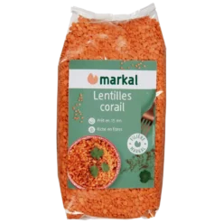 Lentilles corail bio Markal - 500 g