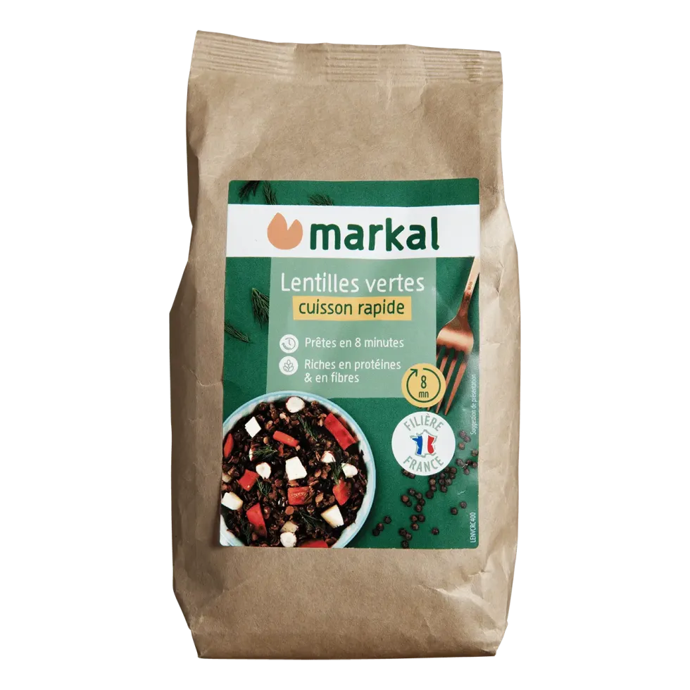 Lentilles vertes bio cuisson rapide Markal - 400 g