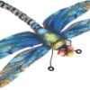 Libellule en métal multicolore Riviera décor B grand modèle - 50 cm