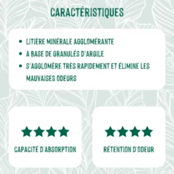 Litière minérale agglomérante pour chat Samba - 6 L