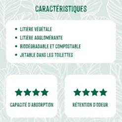 Litière végétale agglomérante pour chat Cat’s Best Smart Pellets 20 L - 10 kg
