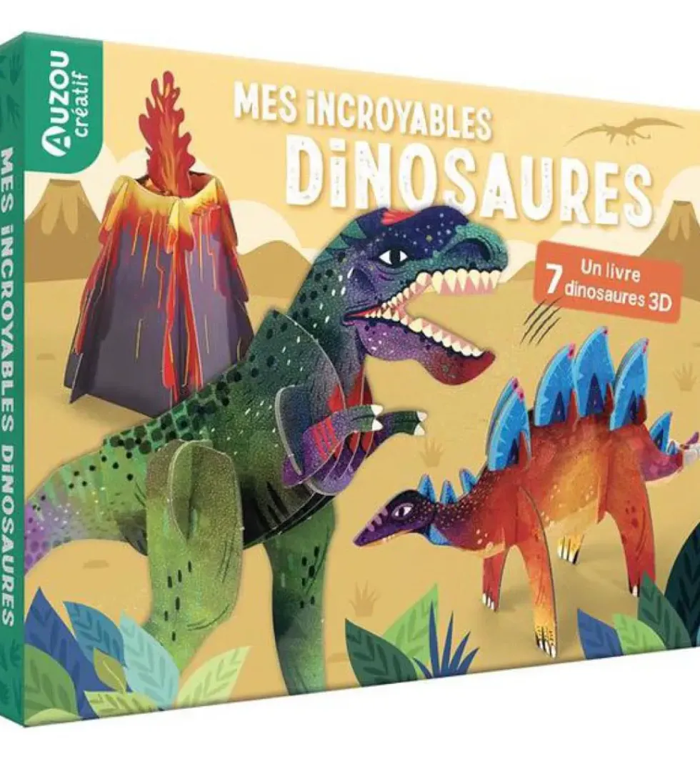 Livre "Mes incroyables dinosaures à construire" aux Éditions Auzou