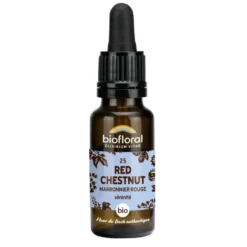 Élixir n°25 Biofloral de marronnier rouge en flacon de 20 ml