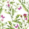 Lot de 20 serviettes 3 plis Pink Spring coloris multicolore - 33 x 33 cm