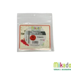 Lot de 3 étiquettes "tomate" coloris blanc en plastique - 12 x 1 x 14 cm