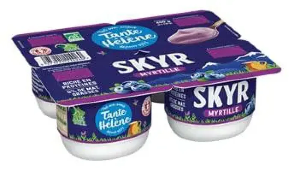 Lot de 4 yaourts Skyr myrtilles Tante Hélène - 4 x 100 g