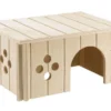 Maison rectangulaire pour cochon dinde coloris marron en bois