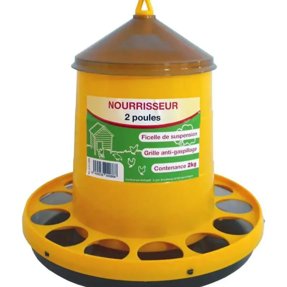 Mangeoire trémie de 2 kg pour 2 poules
