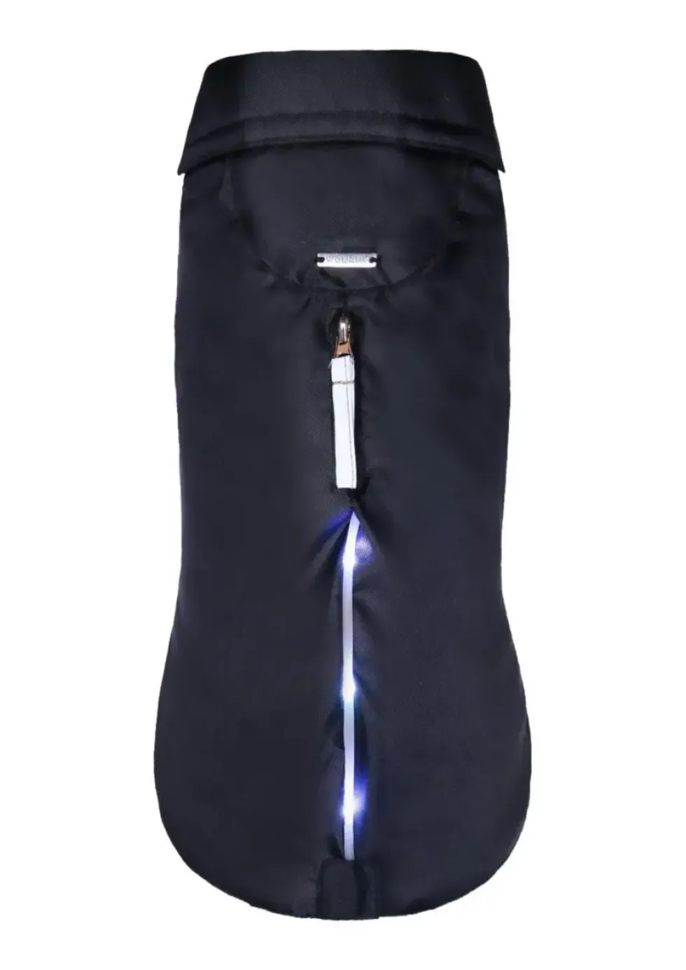 Manteau imperméable pour chien coloris noir Wouapy LED - Taille 48