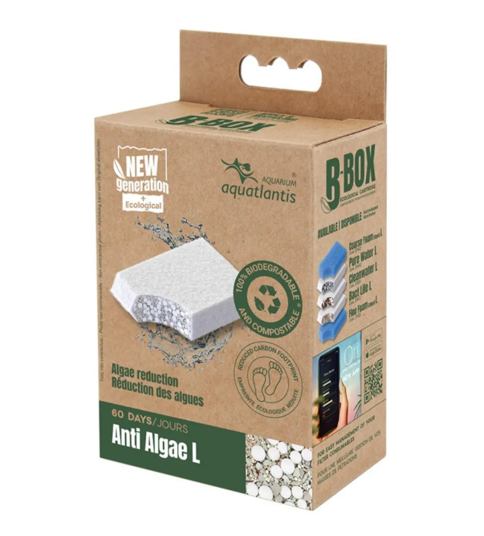Masse filtrante pour aquarium coloris blanc Aquatlantis B-Box anti-algues - Taille L