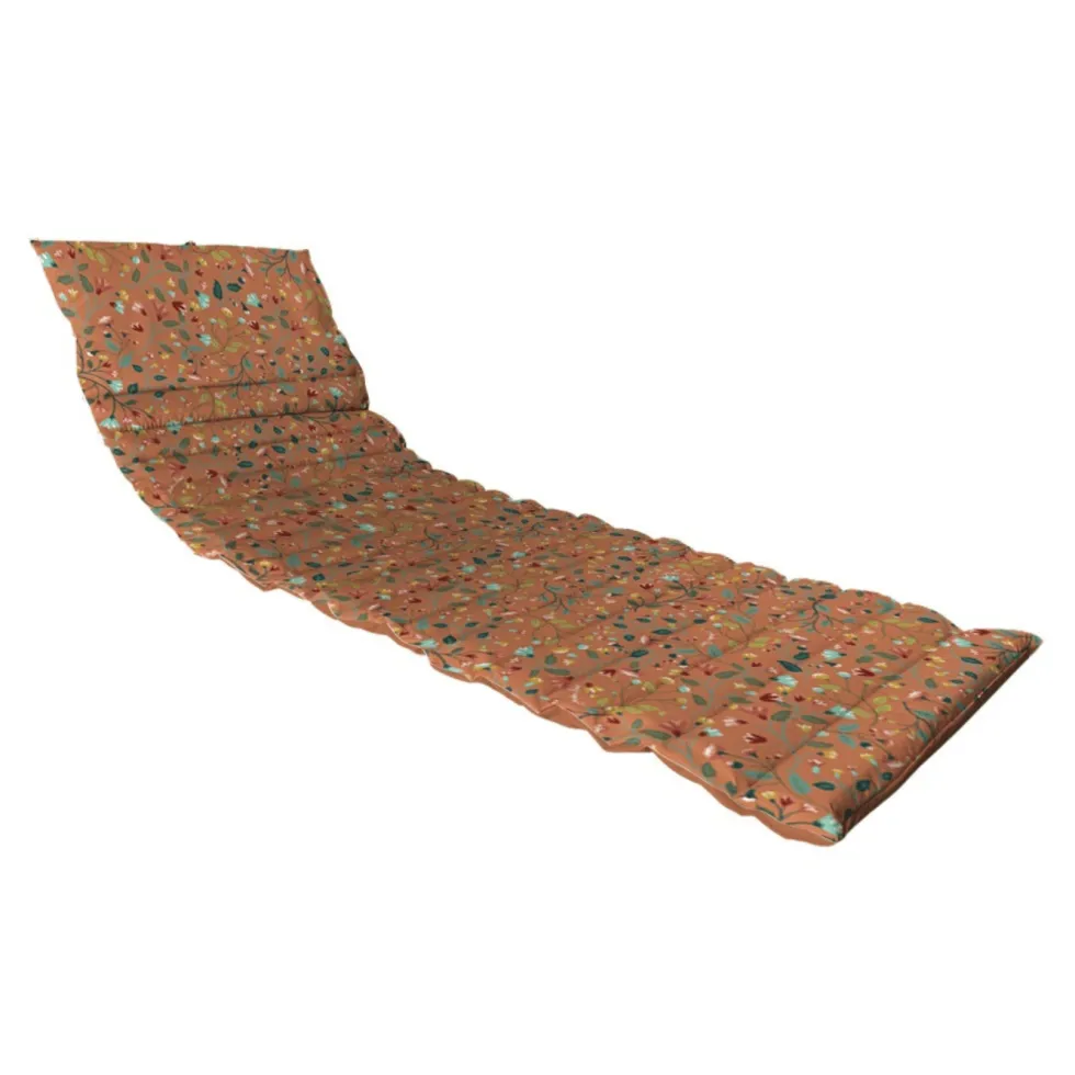 Matelas en polyester/coton coloris à motifs terra Ondulo Apolline - 174 x 60 x 5 cm