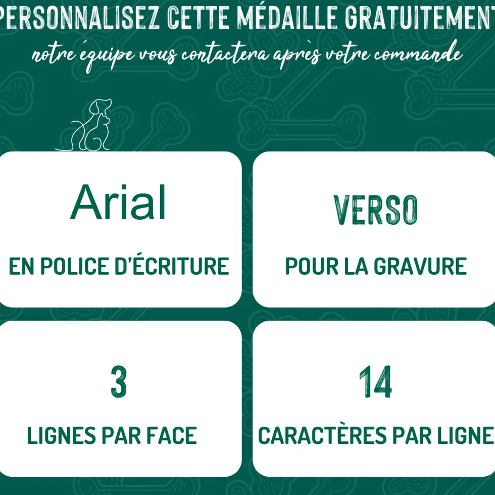 Médaille colors pour berger australien en métal