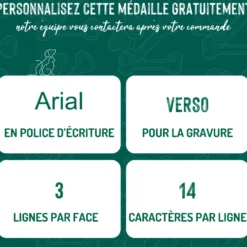 Médaille colors pour rottweiler adulte en métal