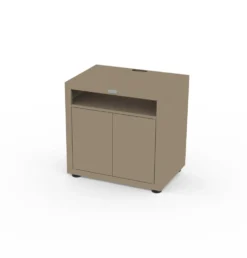 Meuble cuisson avec tablette taupe Le Marquier - L 80 x P 55 x H 79 cm