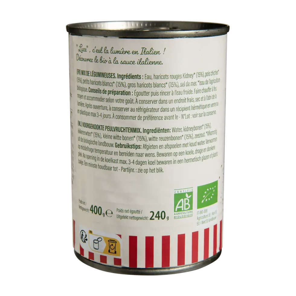 Mix de haricots bio Luce - 400 g