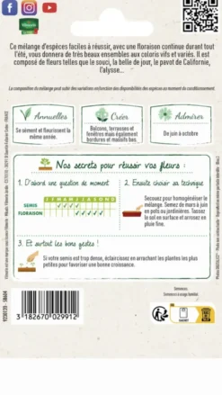 Mélange de fleurs pour balcon Vilmorin - graines à semer pour 4 m² de surface