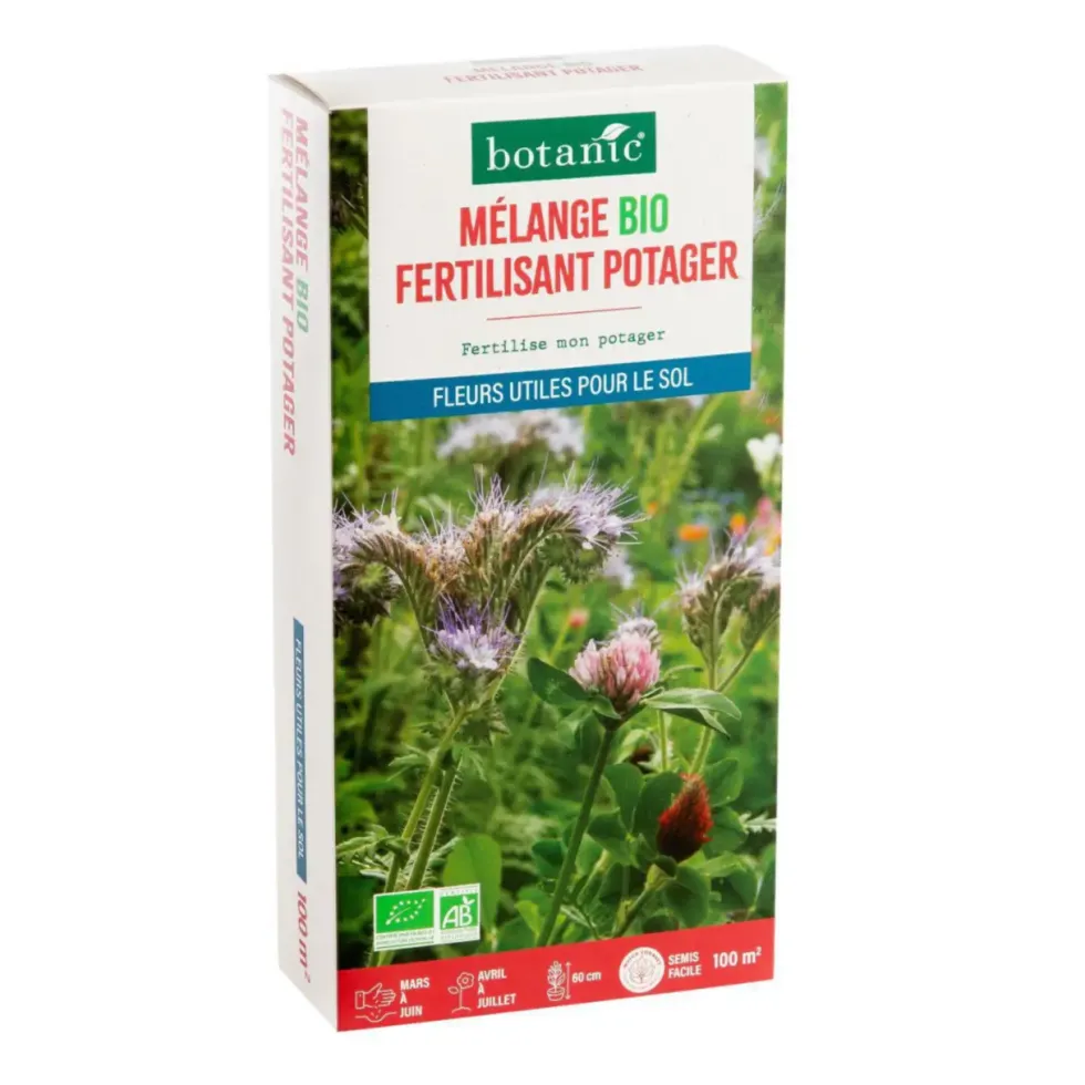 Mélange de graines fertilisant pour potager bio botanic® - graines à semer (100 m²)