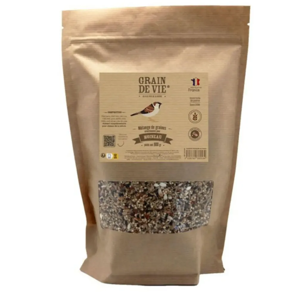 Mélange pour moineau sans blé Grain de vie - 800 g