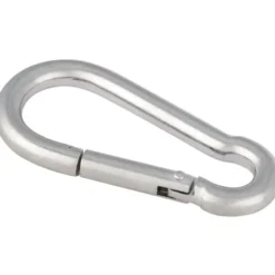 Mousqueton en inox 8 x 4 cm