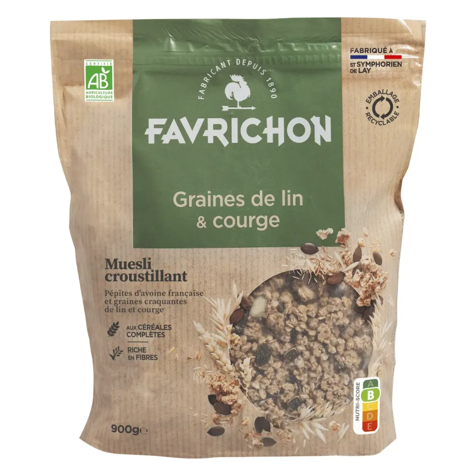 Muesli Croustillant au Lin et Graines de Courges - 450 gr