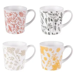 Mugs en grès multicolore Coffret Galehia - 4 x 34 cl