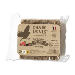 Pain de graisse aux fruits rouges pour oiseaux Grain de vie – 290 g