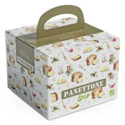 Panettone traditionnel bio Artigiani d'Italia - 500 g dans une boîte en carton