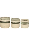 Panier en zostère coloris vert Jameson - Ø 16 x H 16 cm