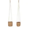 Panier à suspendre en zostère marron Atlantic - Ø 16 x H 16 cm