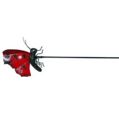 Papillon rouge en résine sur pique Riviera - 120,5 cm