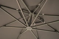 Parasol déporté carré coloris taupe - 300 x 300 cm
