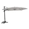 Parasol déporté carré en aluminium coloris beige - 300 x 300 cm