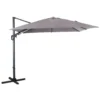 Parasol déporté carré en aluminium coloris écru - 300 x 300 cm