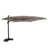 Parasol déporté rectangulaire en aluminium coloris beige - 400 x 300 cm