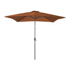 Parasol droit carré en acier coloris brique - 250 x 250 cm