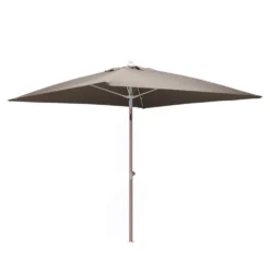 Parasol droit carré en aluminium mat - 200 x 200 cm