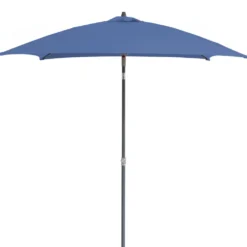 Parasol droit carré en aluminium mat - 200 x 200 cm
