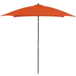 Parasol droit carré en aluminium mat - 200 x 200 cm