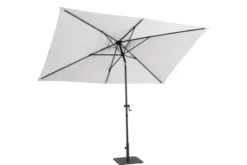 Parasol droit rectangulaire en aluminium coloris beige - 200 x 300 cm
