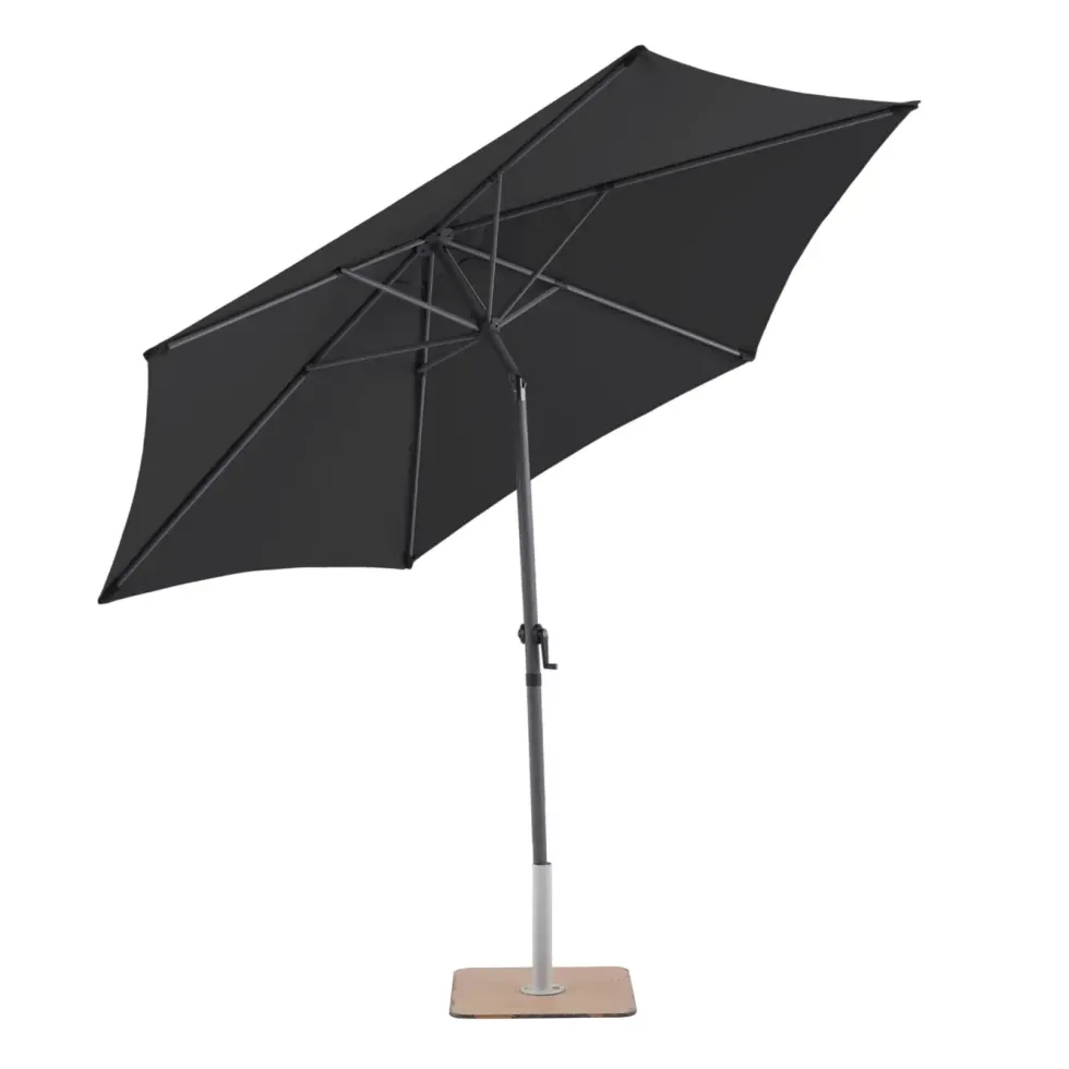 Parasol droit rond coloris bleu - Ø 270 cm